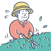 セカンドハウスで庭仕事を楽しむ