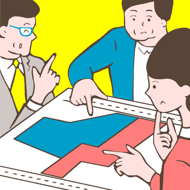 市場ニーズに見合った形状に分割するイメージ