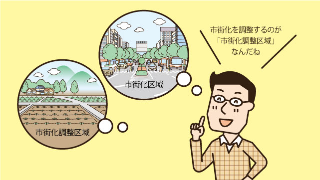 市街化調整区域と都市計画区域イメージ