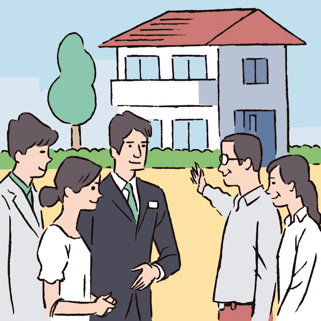 購入希望者の対応をするイメージ