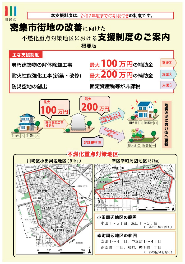 木造家屋密集市街地の改善チラシ