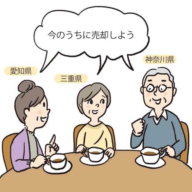 相続人3人で売却を相談