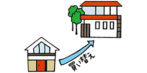 買換え特例とは。制度の内容や利用できる要件をポイント解説/不動産売却マニュアル#30のイラスト