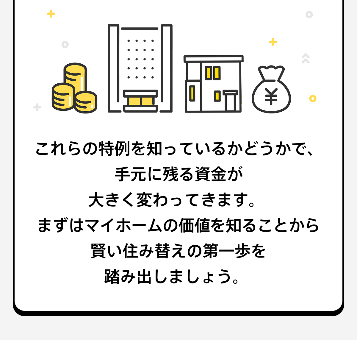 損益通算のしくみ。給与所得が500万円ある方が自宅を売却し、100万円の譲渡損失が発生した場合、この譲渡損失分を損益通算することで、課税対象となる所得総額を減らし、結果として所得税の負担を軽減することができます。