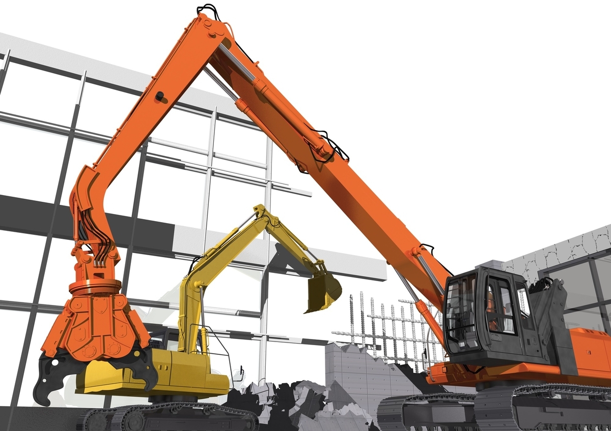 重機による解体作業のイメージ