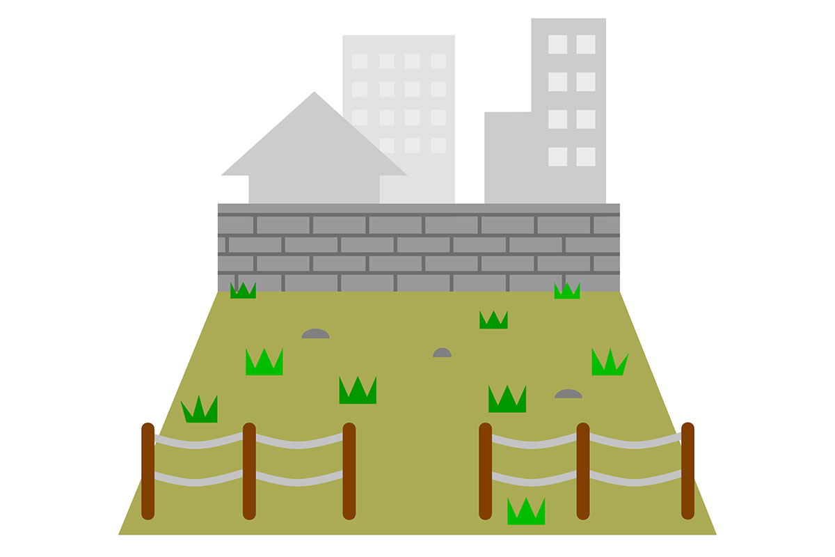 相続して活用されていない土地のイメージ