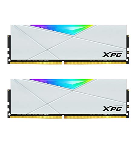 XPG DDR4 D50 RGB 32GB (2x16GB) 3200MHz PC4-25600 U-DIMM 288ピン デスクトップメモリ CL16キット ホワイト (AX4U320016G16A-DW50)