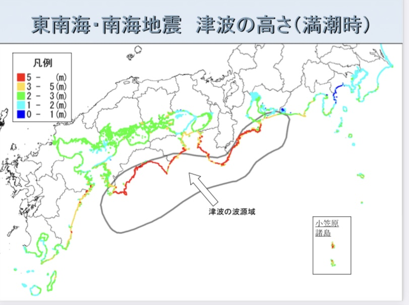 東南海・南海地震　津波高さ予想