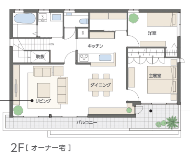 ダイワハウス 賃貸併用間取り2