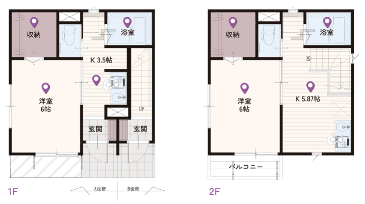 アイダ設計 賃貸併用住宅  1,000万円の間取り