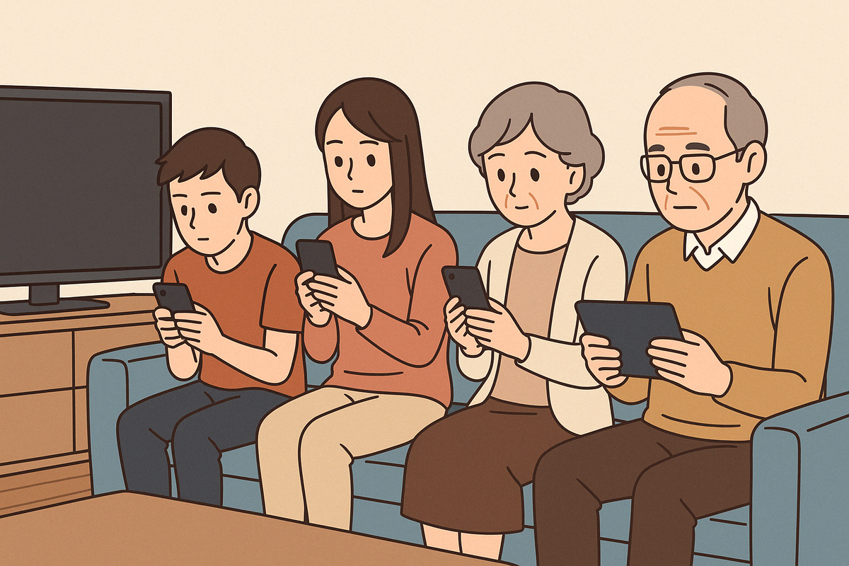 リビング共有で想定される家族の様子