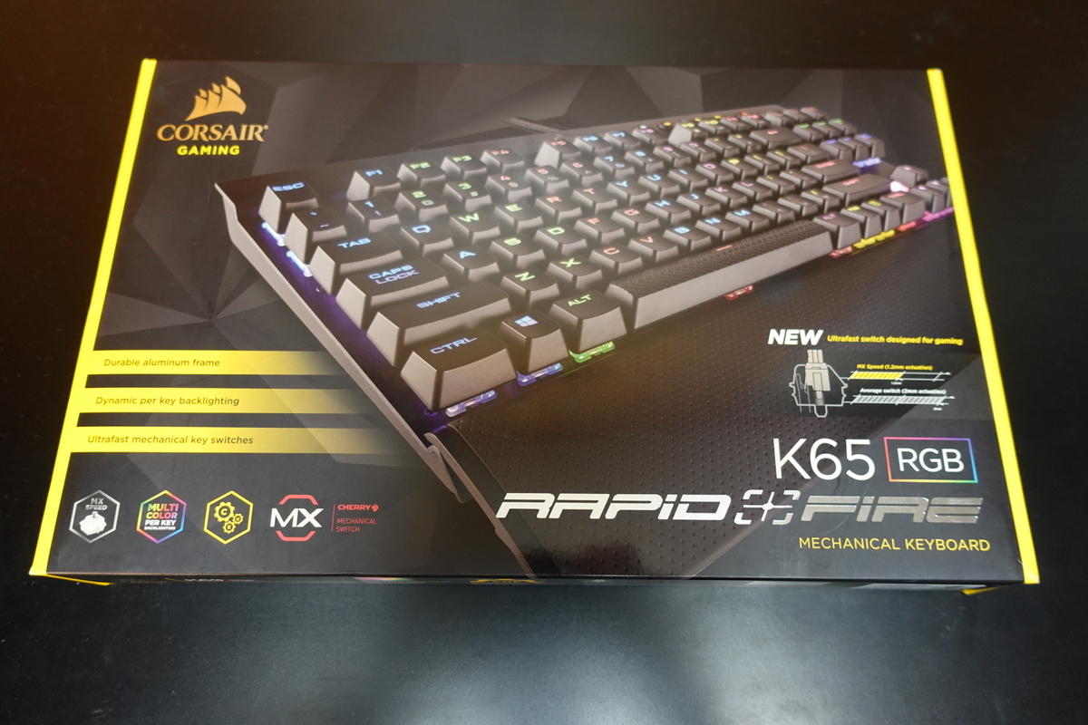 corsair k65 rapidfire 銀軸 Corsair K65 RAPIDFIRE】超高速！！PCとPS4直挿しで使える銀軸の