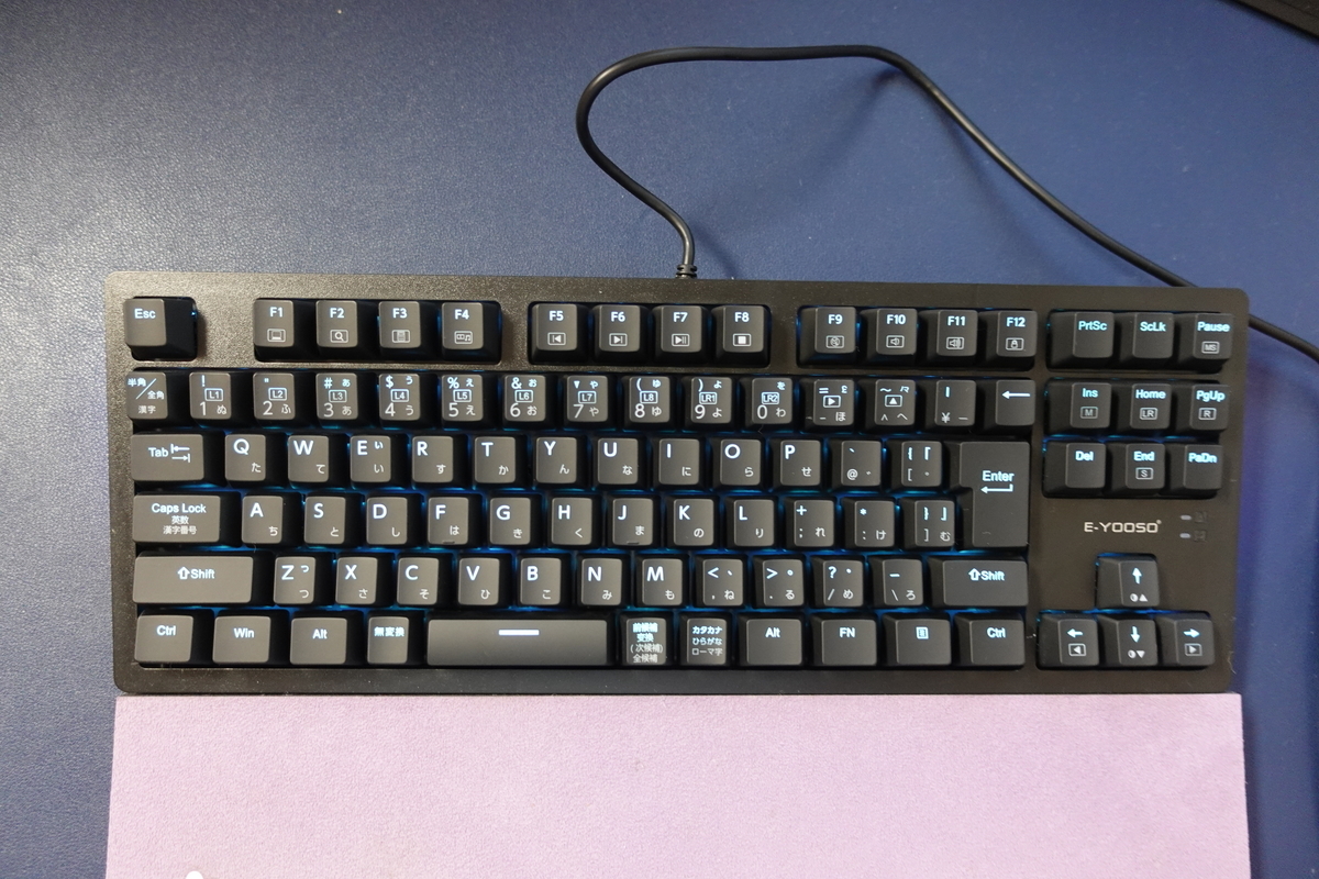 e元素(E-YOOSO) K620黒軸 日本語配列のレビュー】安いメカニカル