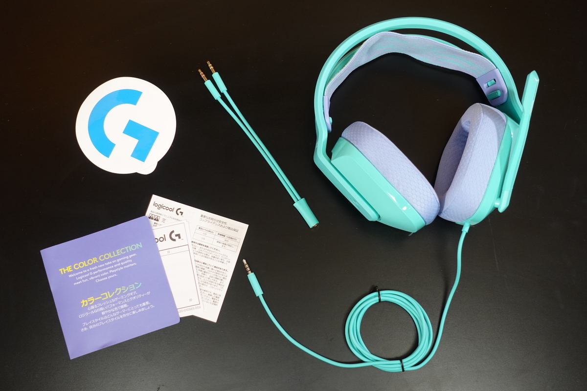 Logicool G ゲーミングヘッドセット G335 ミント Logicool G G335 MN ミントのレビュー】つけごごちがいい色合い