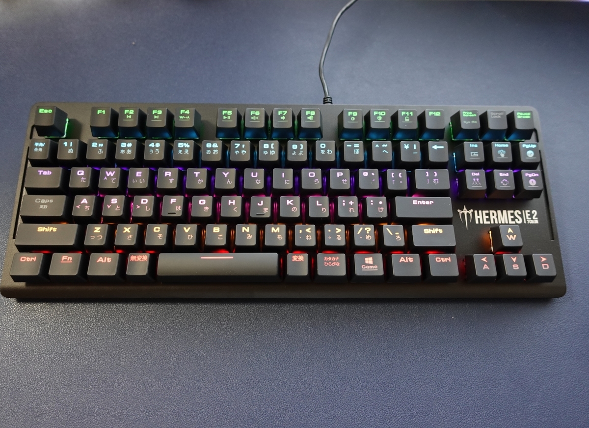 GAMDIAS(ガンディアス) HERMES E2 RED 7COLOR 赤軸 ほぼ日本語配列の