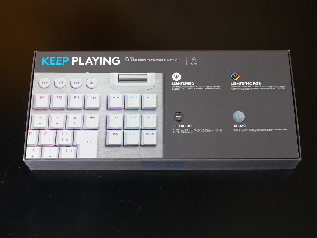 Logicool G G913 TKL ホワイト(茶軸 タクタイル)のレビュー】キー 