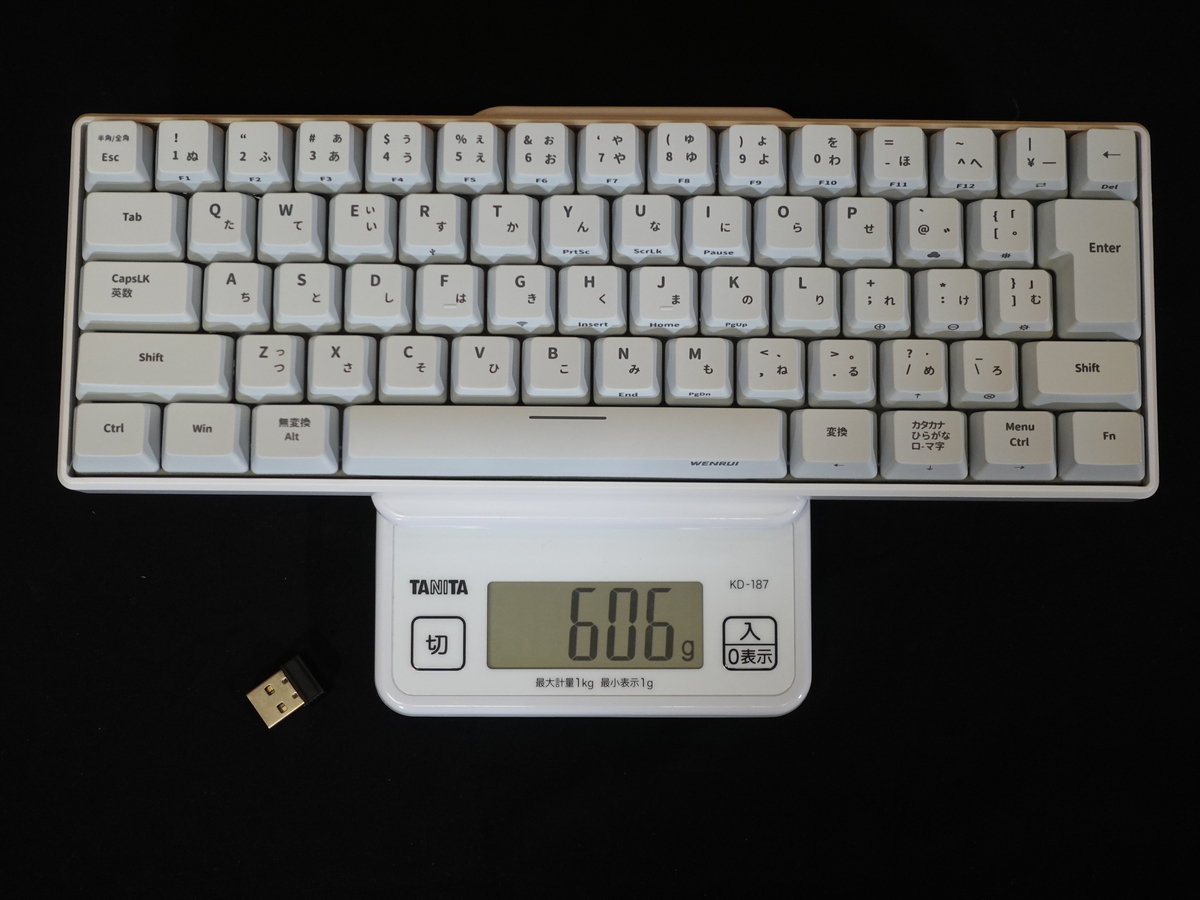 WENRUI ワイヤレスメカニカルキーボード（赤軸）のレビュー】60%サイズ