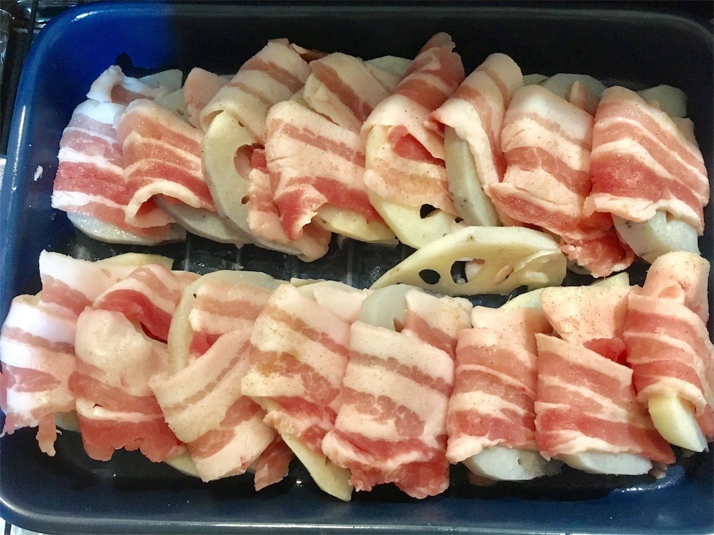 グリラー　おすすめレシピ　肉巻きレンコン