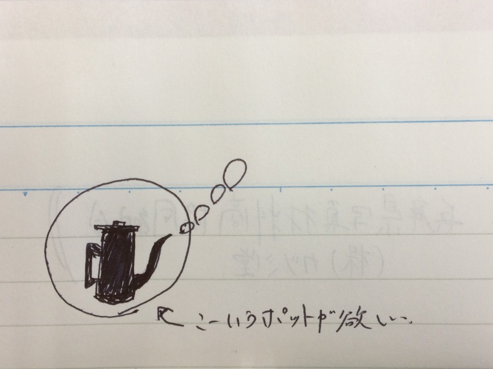 落書きのコーヒーポット