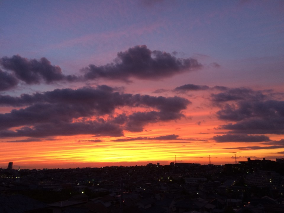 台風前の夕焼け 台風前の夕焼け