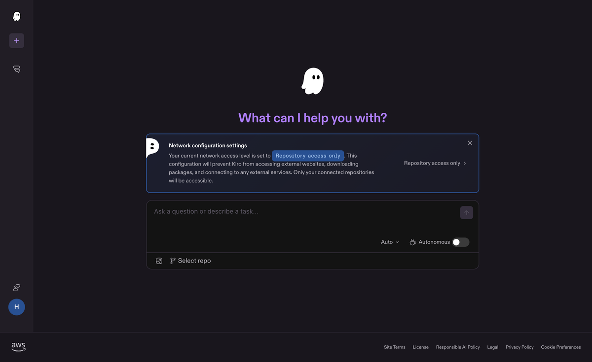 Kiro Web プレビュー版を触ってみた — ブラウザだけでエージェントに
