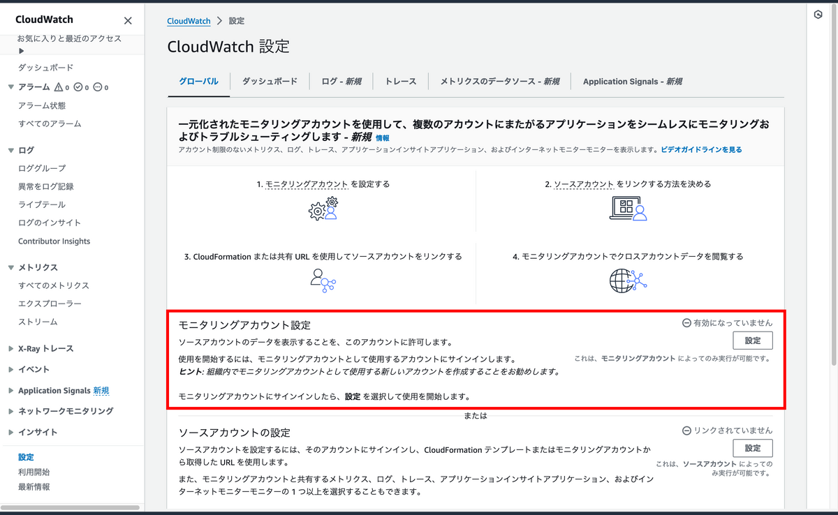 CloudWatch ã®ããã¸ã¡ã³ãã³ã³ã½ã¼ã«