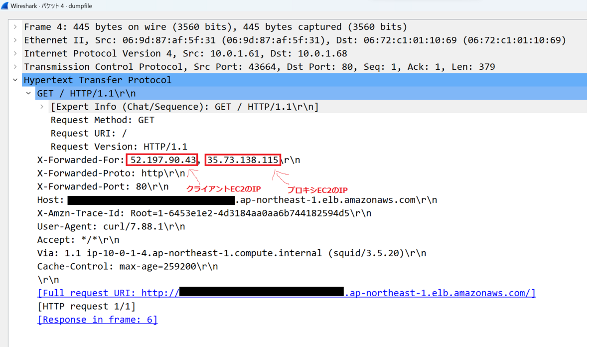 Rabi様 リクエスト 6点　確認用 ALBのX-Forwarded-Forオプションの挙動を見てみる - サーバー