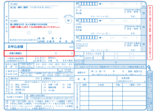 借入申込書