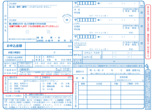 借入申込書