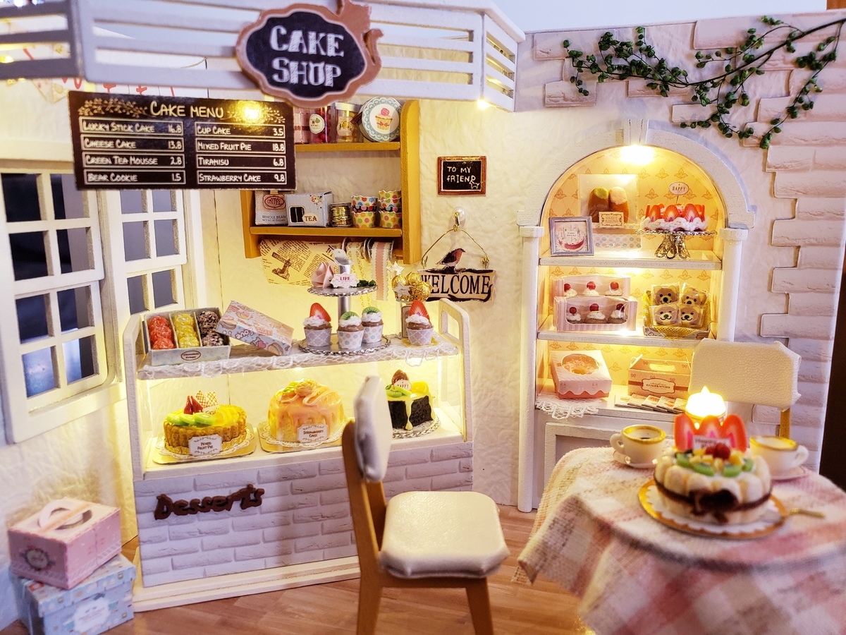 Jin様＊kyo＊ハンドメイド＊ケーキ屋さん＊ドールハウス(引き出し収納付き) 楽天市場】ドールハウス cake diaryの通販