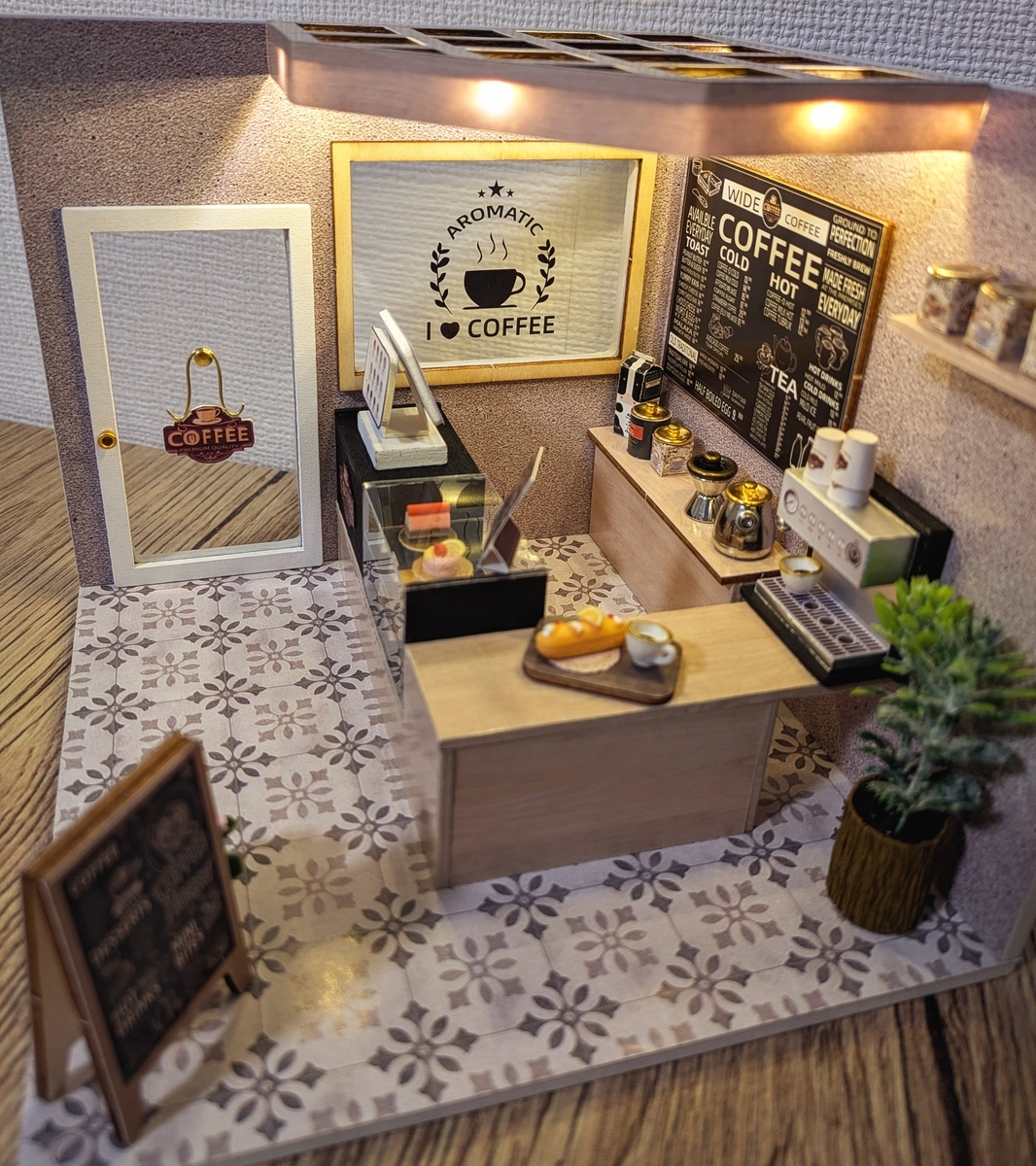 ドールハウス〉Leisurely coffee shop⑤建物＆照明 ✨完成