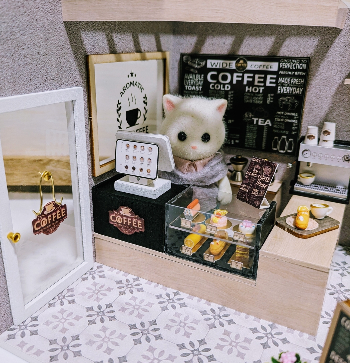 193 ミニチュアカフェ リーフ ドールハウス シルバニアファミリー