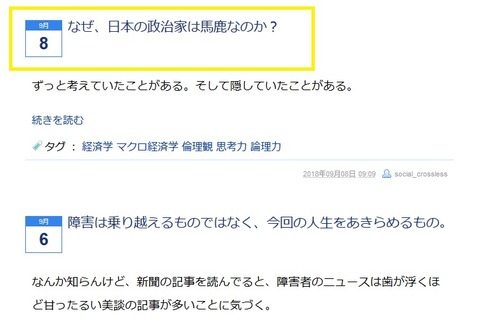 先週書いた過去記事