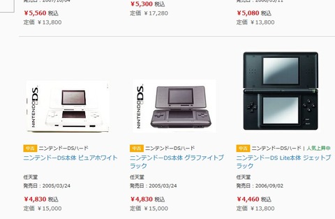 駿河屋で売ってるニンテンドーDS