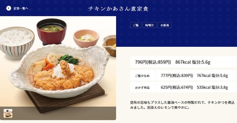 チキンかあさん煮定食