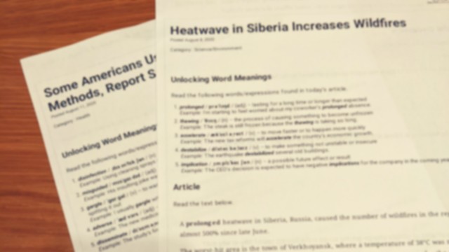 英語教材の写真