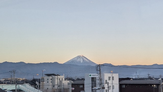 あずさから見た富士山の写真