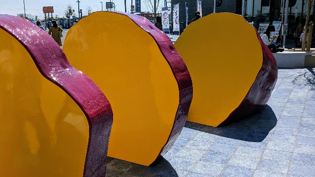 道の駅うずしおのさつまいもオブジェの写真