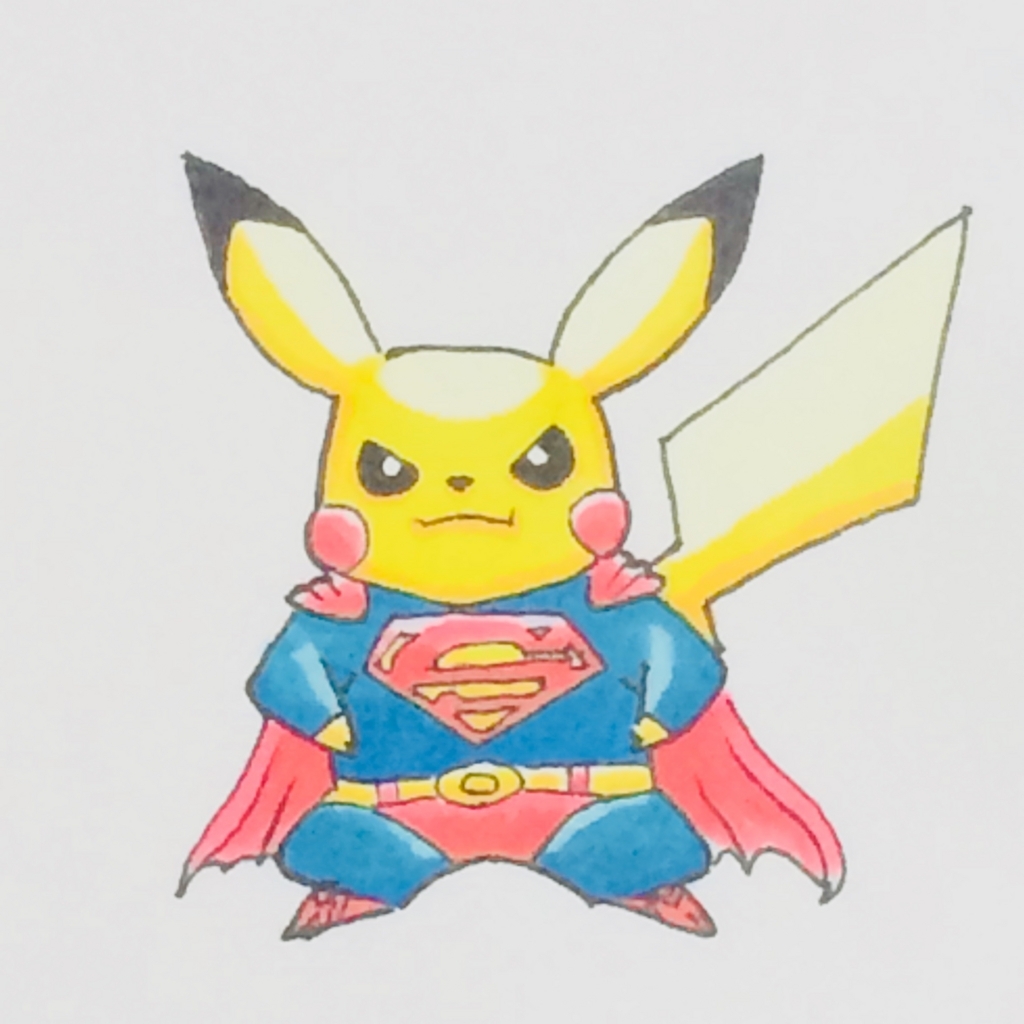 ピカチュウ スーパーマン ポケモン Dcコミックス Matsu Matsu Art