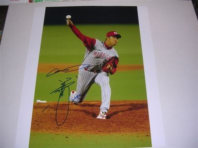 黒田博樹 2007年 第1次広島東洋カープ時代 直筆サイン入り 生写真 A4