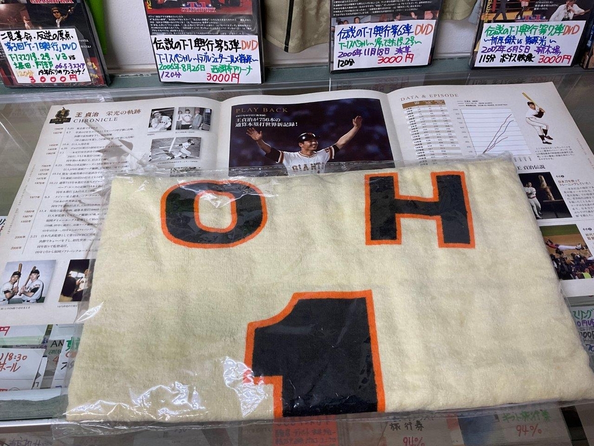 王貞治 本塁打世界記録樹立40周年記念特製バスタオル、記念冊子 読売