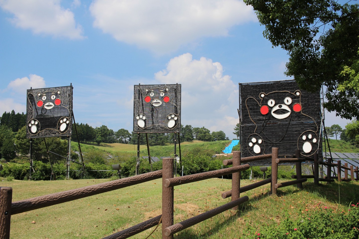 熊本益城大津線のくまモンの写真