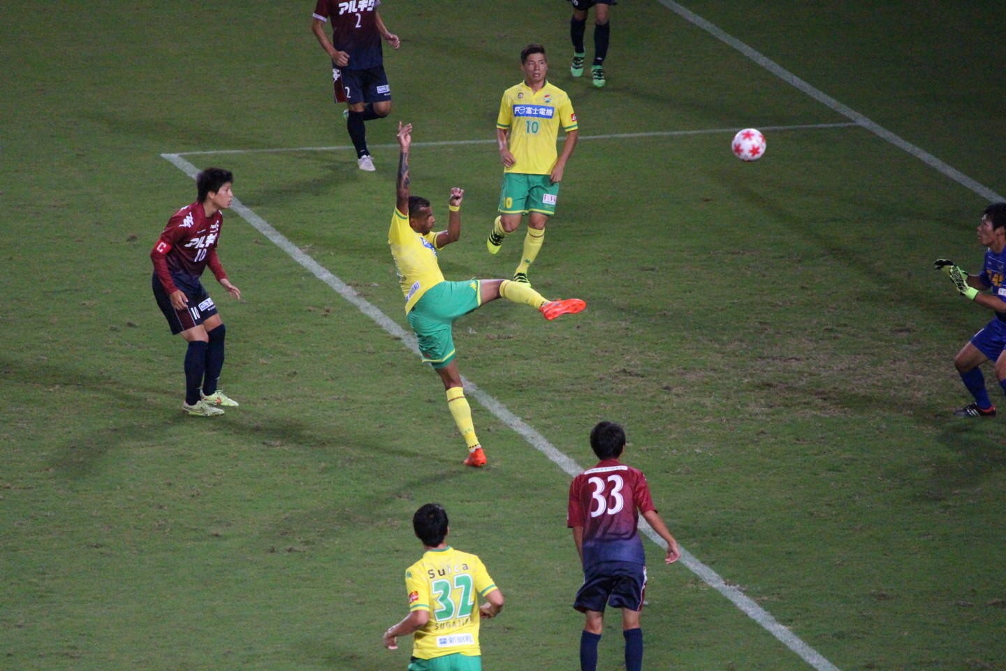 天皇杯1回戦 ジェフ千葉 VS 北海道教育大学岩見沢校 エウトンの2点目の写真