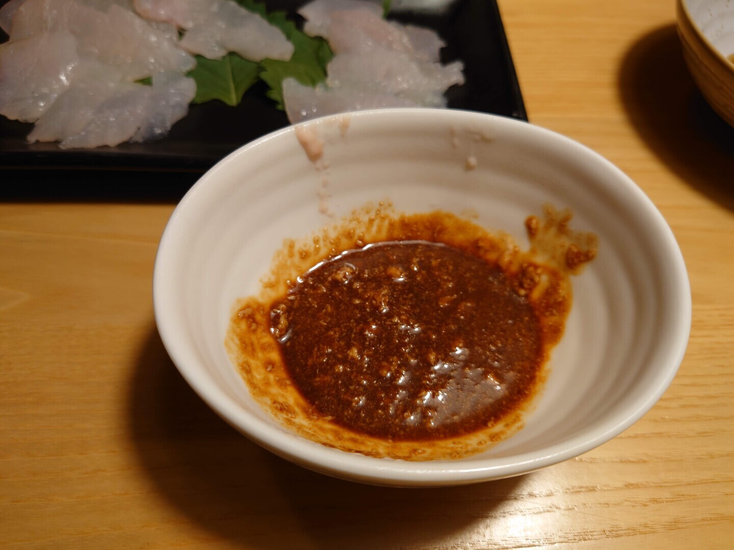 カワハギの肝醤油
