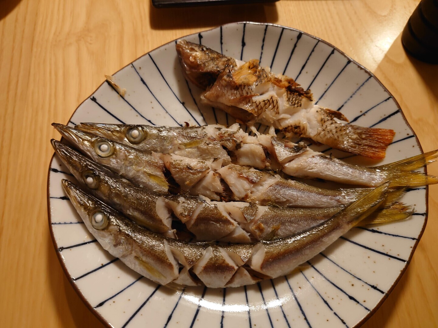 カマスとベラの塩焼き