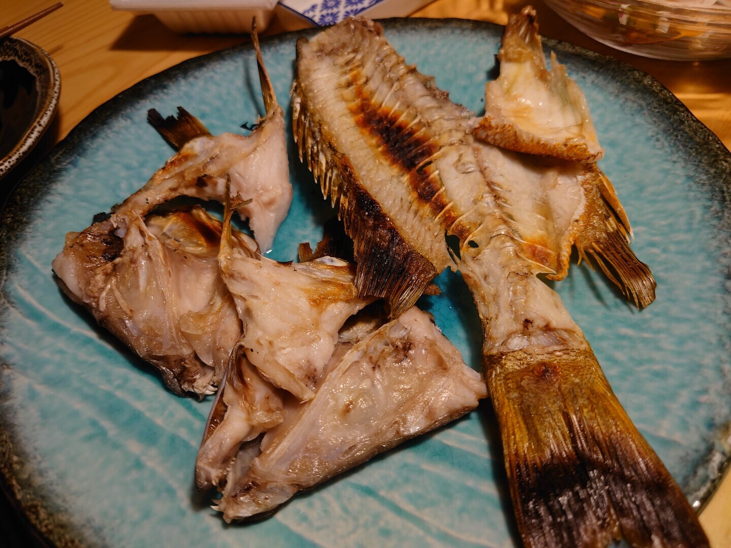 フエダイのアラの塩焼き