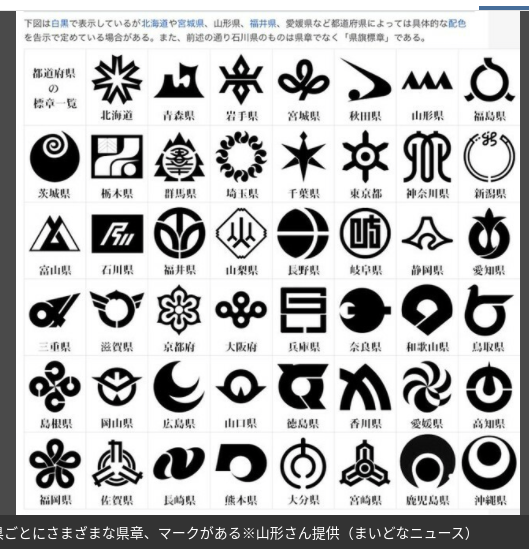 県章。東京都はシンボルマークを別に制定。イチョウっぽいがイチョウではない。 うしうしWeb