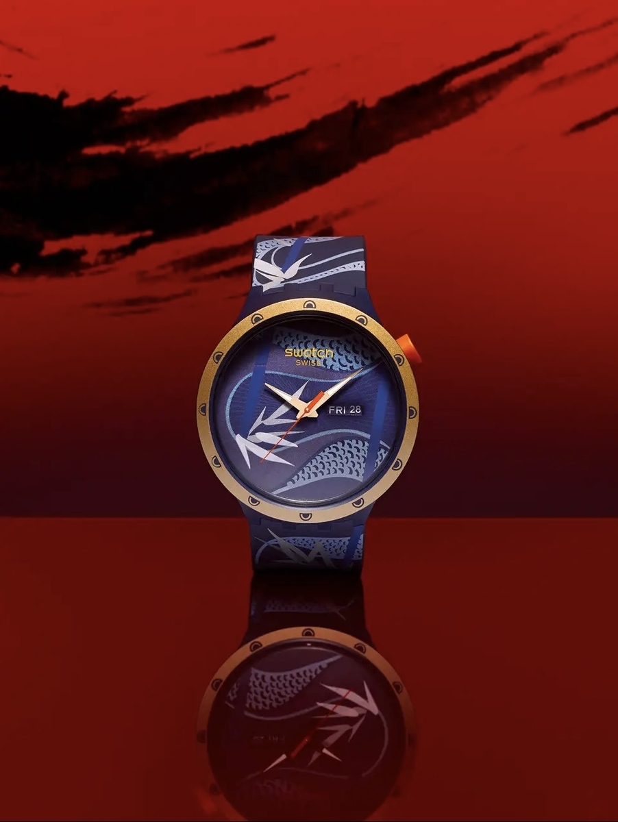 Swatch 竹模様 腕時計（Swatch新作、スクエアシェイプの