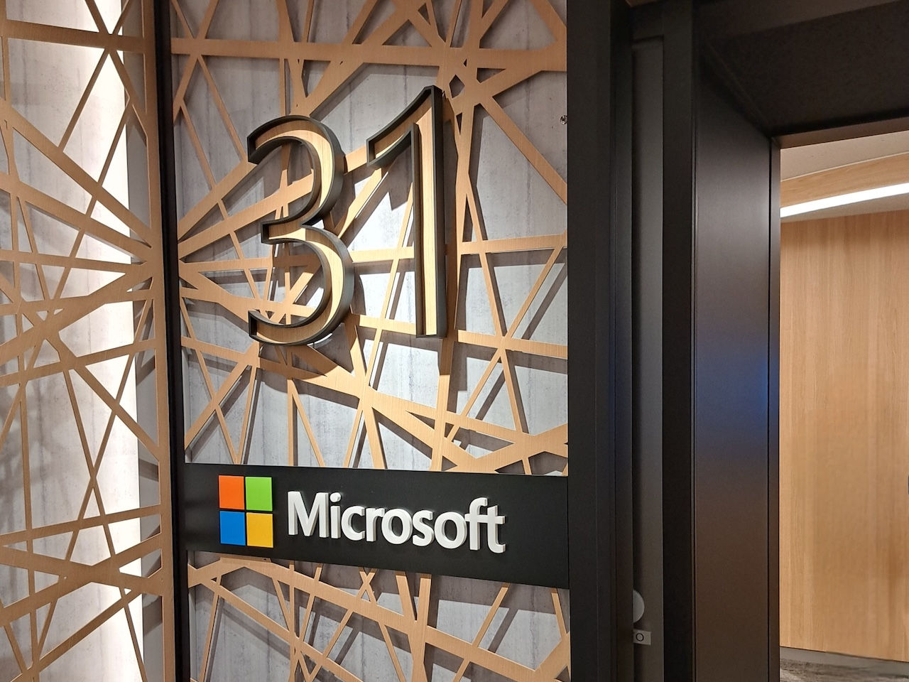 Microsoft本社のエレベーターホール