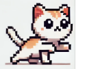 足３本の猫キャラクター